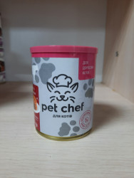 Паштет для кішок з яловичиною "Pet Chef" 360г