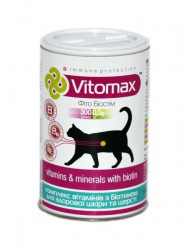 Витамины Vitomax с Биотином для котов  300табл.150г