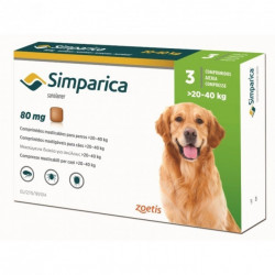 Simparica таблетки от блох и клещей для собак весом 20-40кг.3шт
