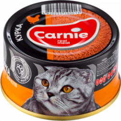 Паштет для кішок з куркою "Carnie" 95г