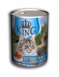  Корм King cat вологий зі смаком риби 415г