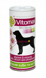 Витамины Vitomax для укрепления зубов и костей собак, 120табл.240г