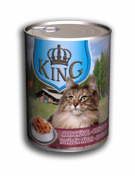 Корм King cat вологий зі смаком яловичини 415г