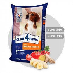 Клуб 4 Лапы Premium сухой корм  для собак средних пород 14кг