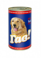 ГАВ Консерва для собак с говядиной в аппетитном соусе 1,24 кг