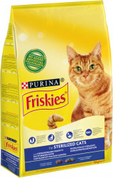 Сухой корм для стерилизованных кошек и котов Purina Friskies с лососем и овощами 10кг