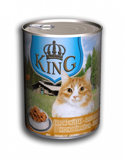 Корм King cat  влажный со вкусом птицы 415г