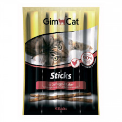 Лакомство для кошек GimCat Sticks 4 шт. (домашняя птица)