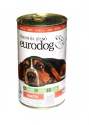 Eurodog консервы для собак с говядиной 1.24кг