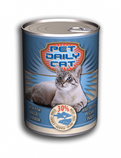 Корм Pet Daily Cat влажный со вкусом рыбы 415г